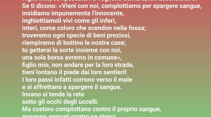Figlio attento ai peccatori